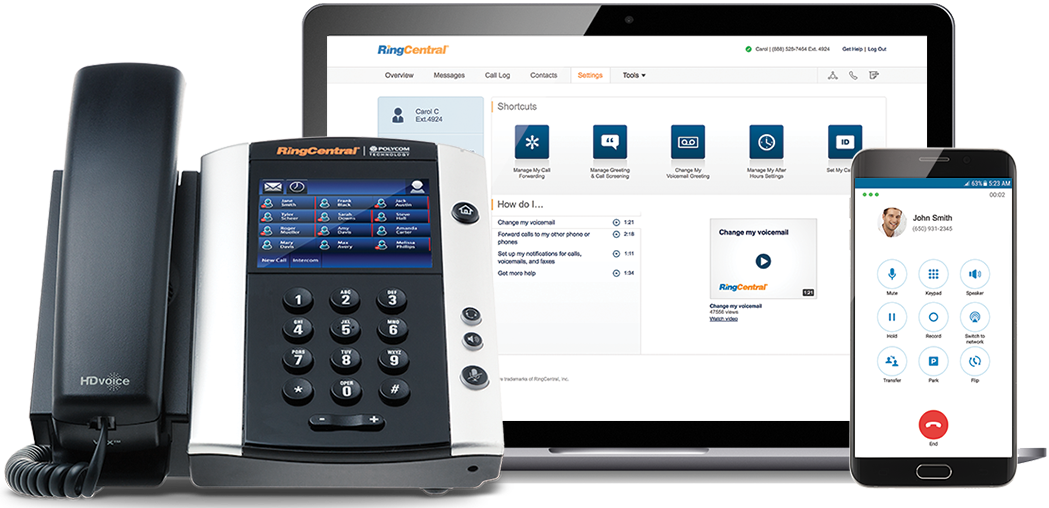 ringcentral check call queue voicemail